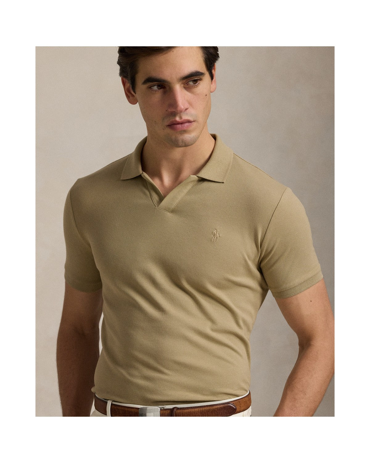 Custom Slim Fit Stretch Mesh Polo Shirt
