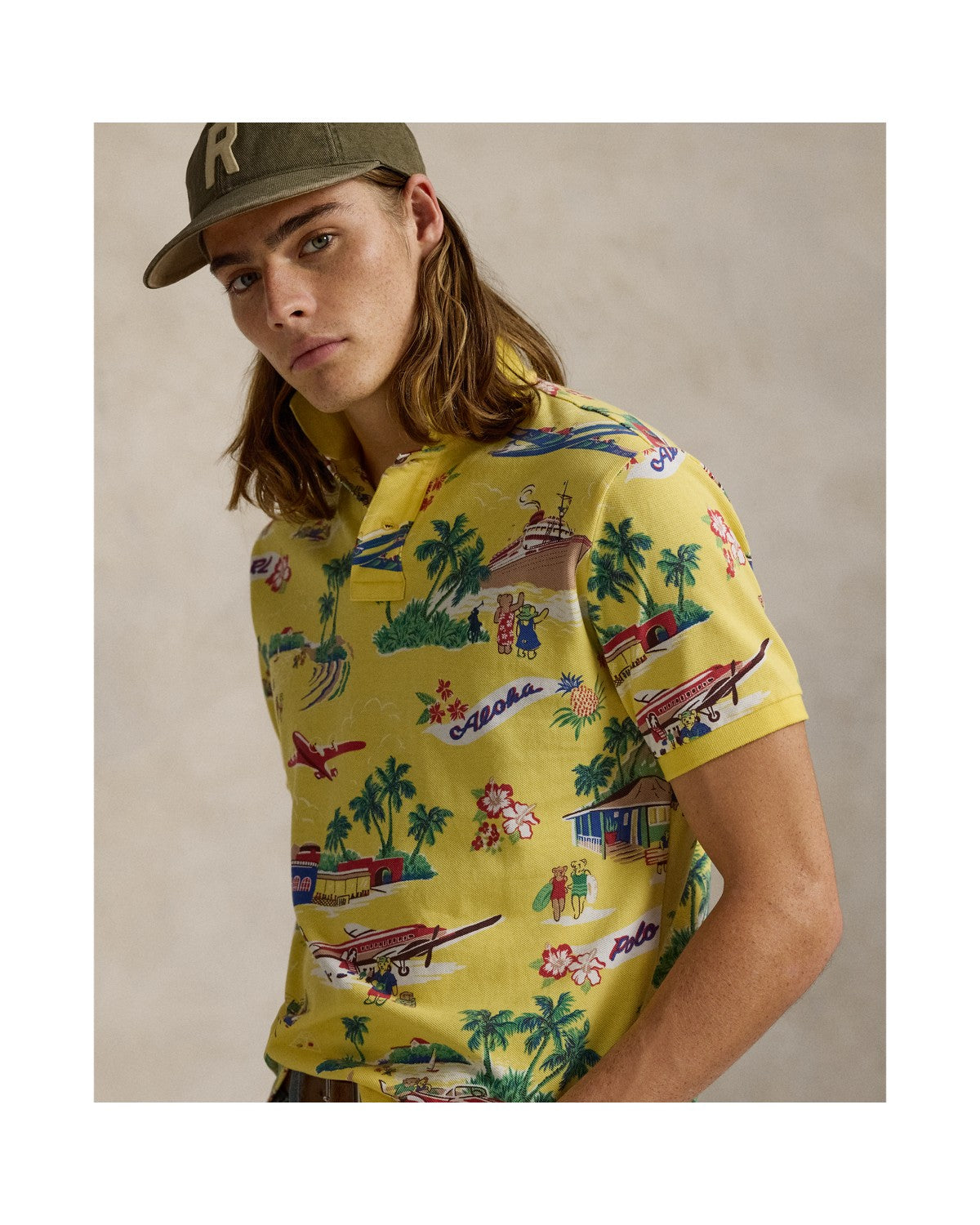 Classic Fit Polo Bear Mesh Polo Shirt