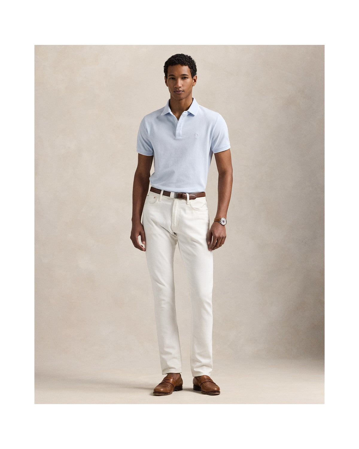 Classic Stretch Oxford Mesh Polo Shirt