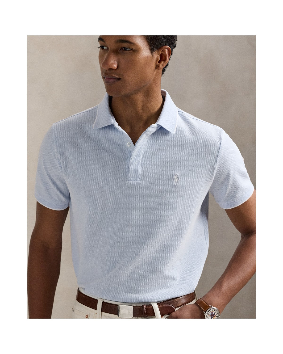Classic Stretch Oxford Mesh Polo Shirt