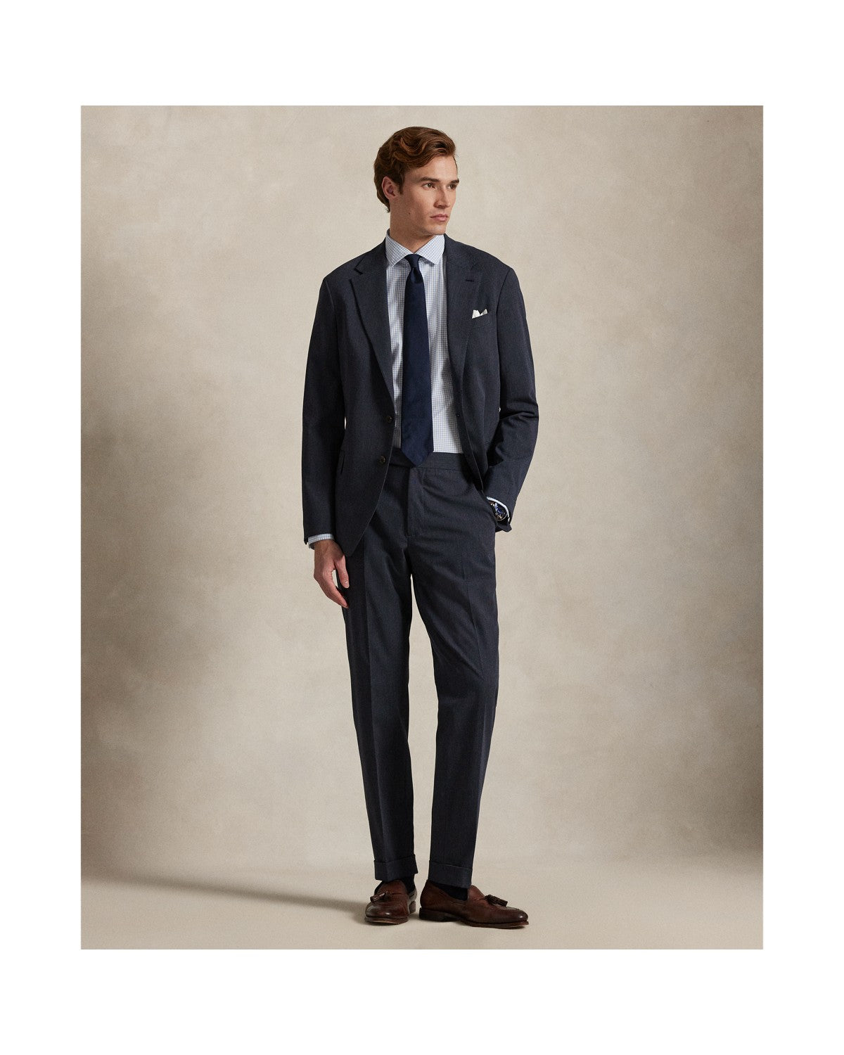 Custom Fit Plaid Stretch Poplin Shirt