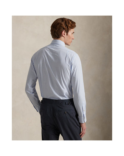 Custom Fit Plaid Stretch Poplin Shirt