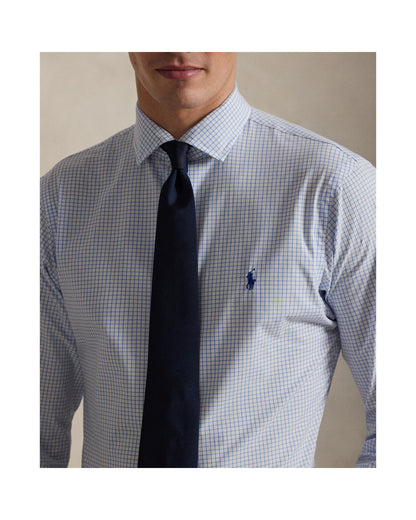 Custom Fit Plaid Stretch Poplin Shirt