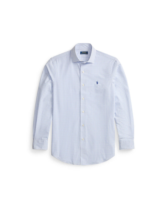 Custom Fit Plaid Stretch Poplin Shirt
