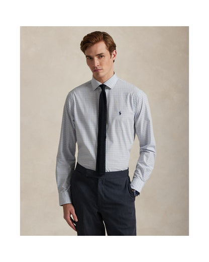 Custom Fit Plaid Stretch Poplin Shirt