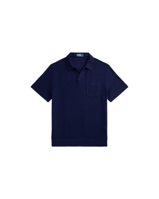 Standard Fit Honeycomb-Mesh Polo Shirt