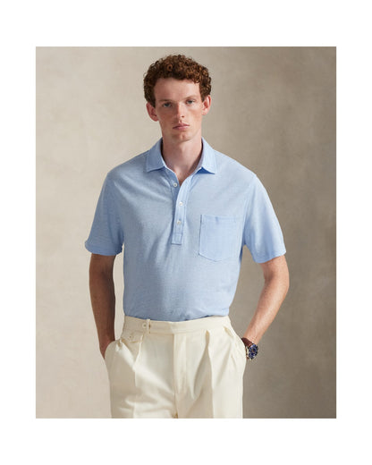 Standard Fit Linen Piqué Polo Shirt