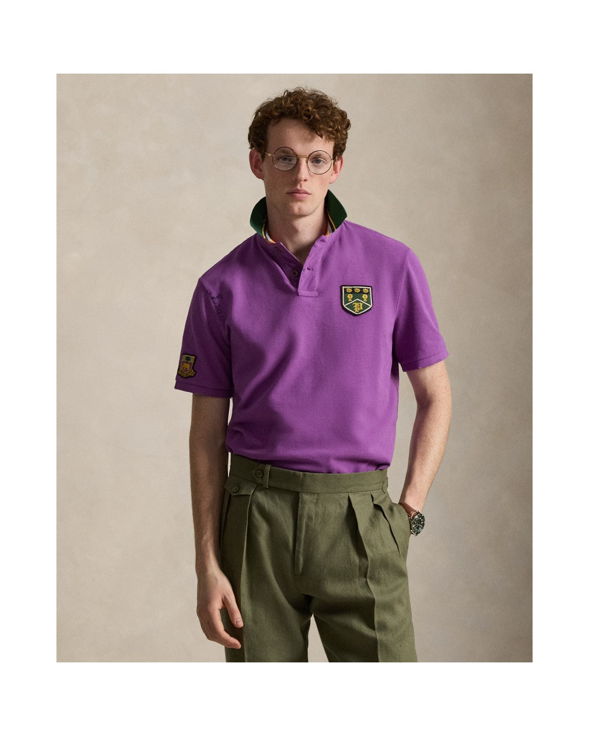 Classic Fit Mesh Graphic Polo Shirt