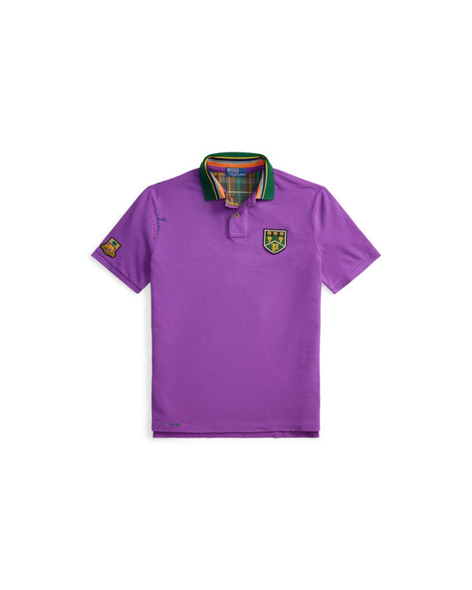 Classic Fit Mesh Graphic Polo Shirt