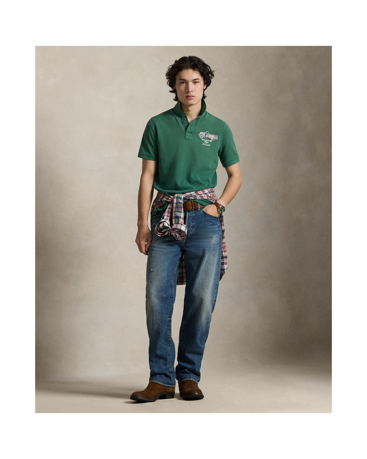 Classic Fit Truck-Appliquéd Polo Shirt