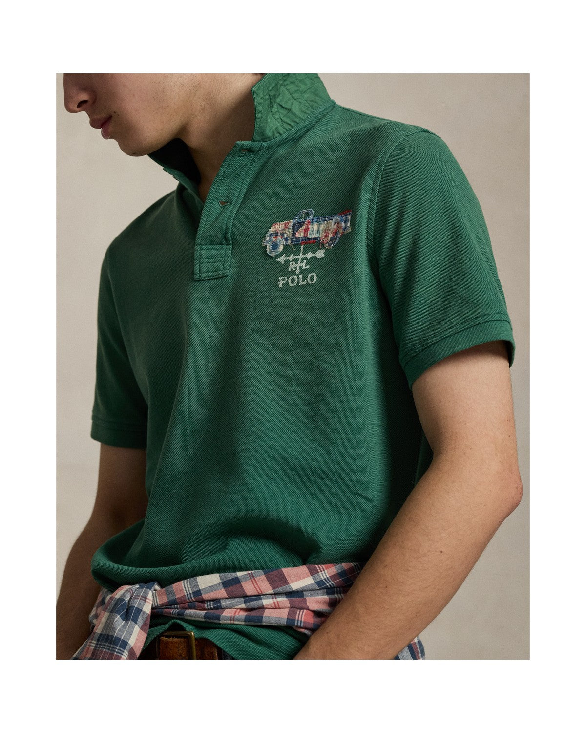 Classic Fit Truck-Appliquéd Polo Shirt