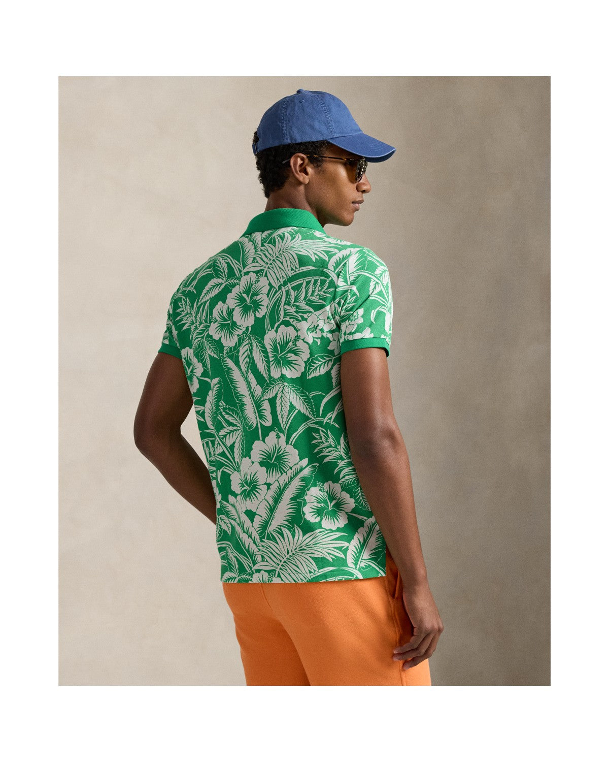 Custom Slim Fit Tropical Mesh Polo Shirt
