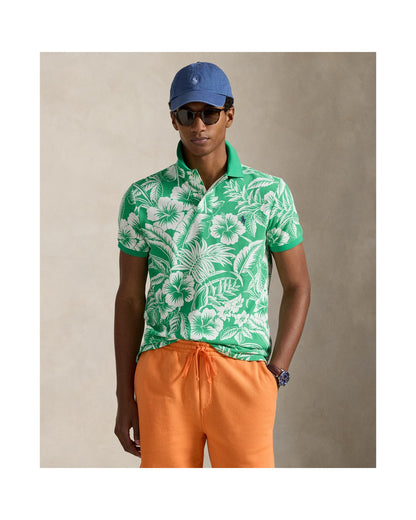 Custom Slim Fit Tropical Mesh Polo Shirt