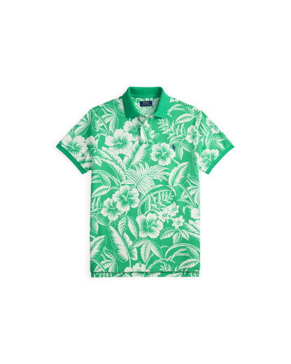 Custom Slim Fit Tropical Mesh Polo Shirt