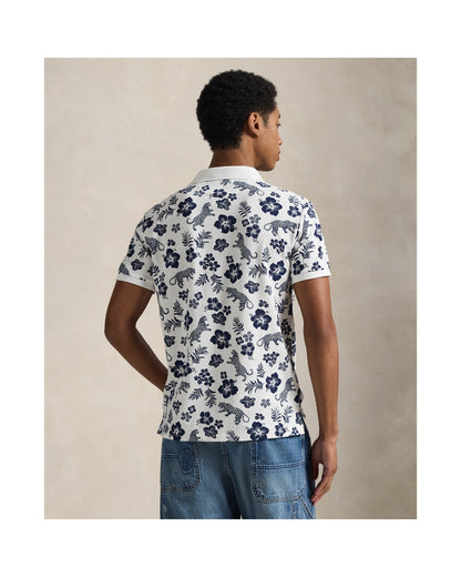 Custom Slim Fit Tropical Mesh Polo Shirt
