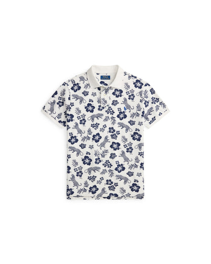 Custom Slim Fit Tropical Mesh Polo Shirt