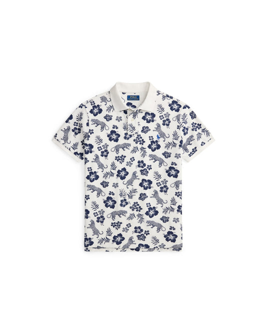 Custom Slim Fit Tropical Mesh Polo Shirt