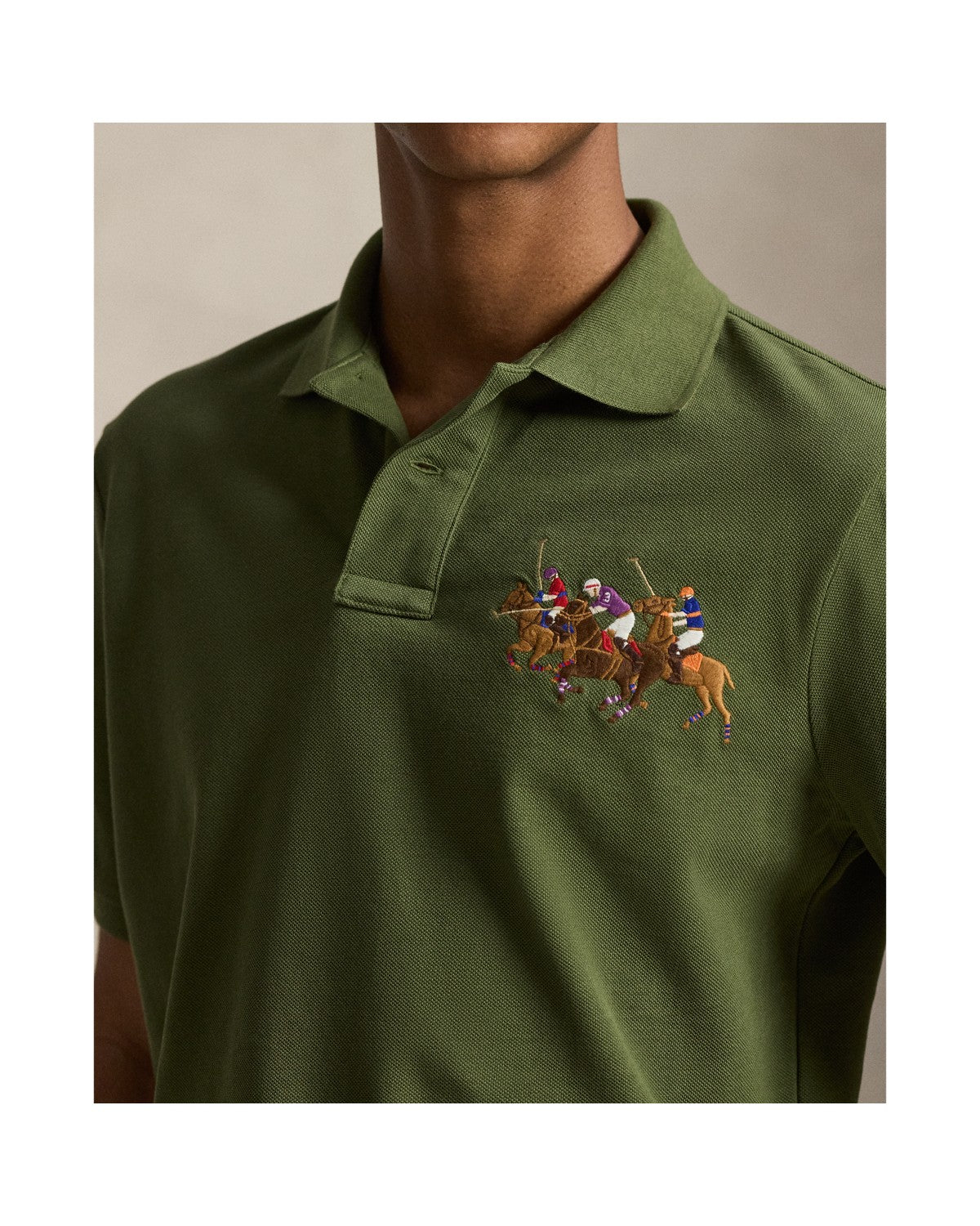 Classic Fit Triple-Pony Mesh Polo Shirt