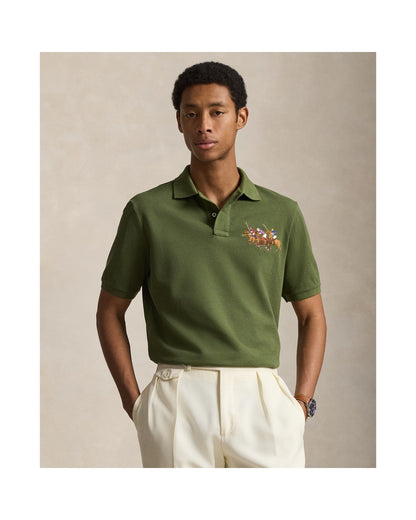 Classic Fit Triple-Pony Mesh Polo Shirt