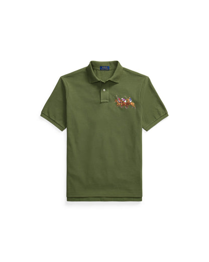 Classic Fit Triple-Pony Mesh Polo Shirt
