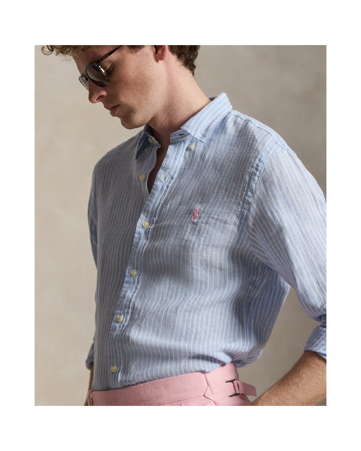 Slim Fit Striped Linen Shirt
