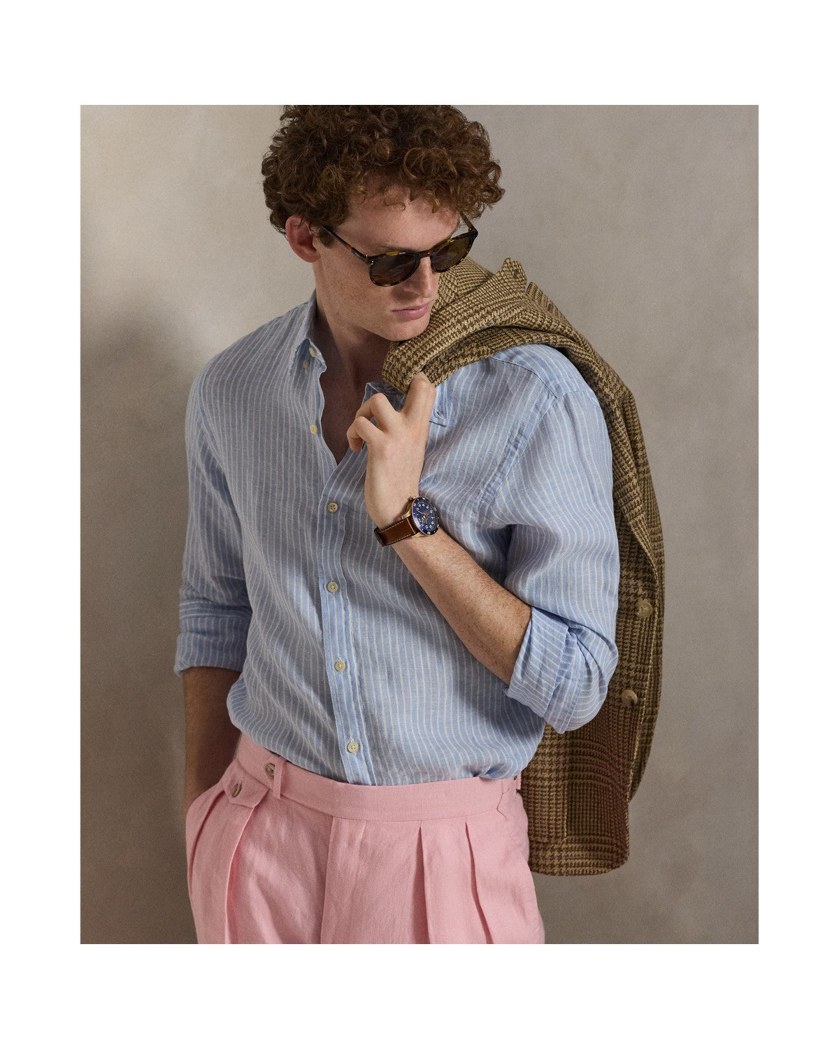 Slim Fit Striped Linen Shirt