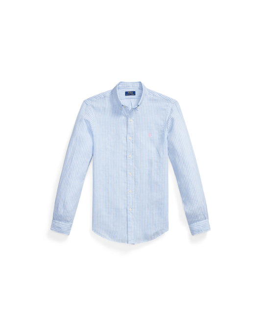 Slim Fit Striped Linen Shirt