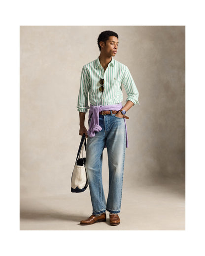 Slim Fit Striped Oxford Shirt