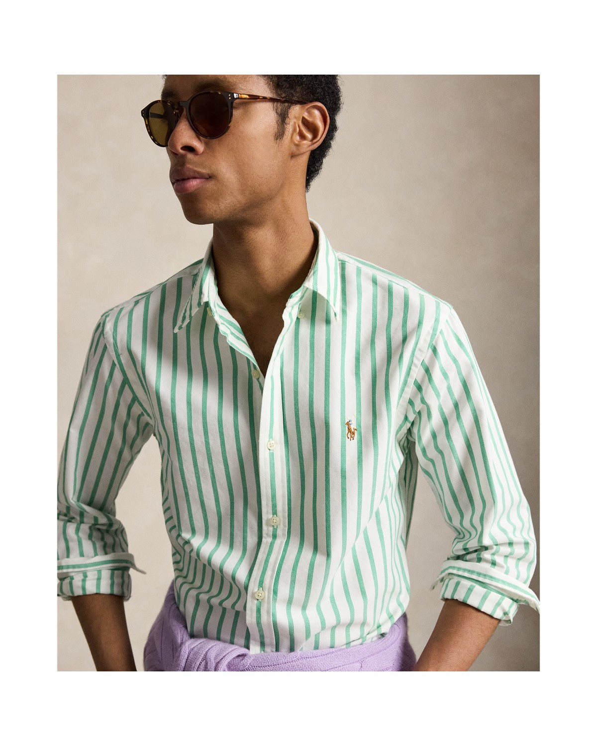 Slim Fit Striped Oxford Shirt