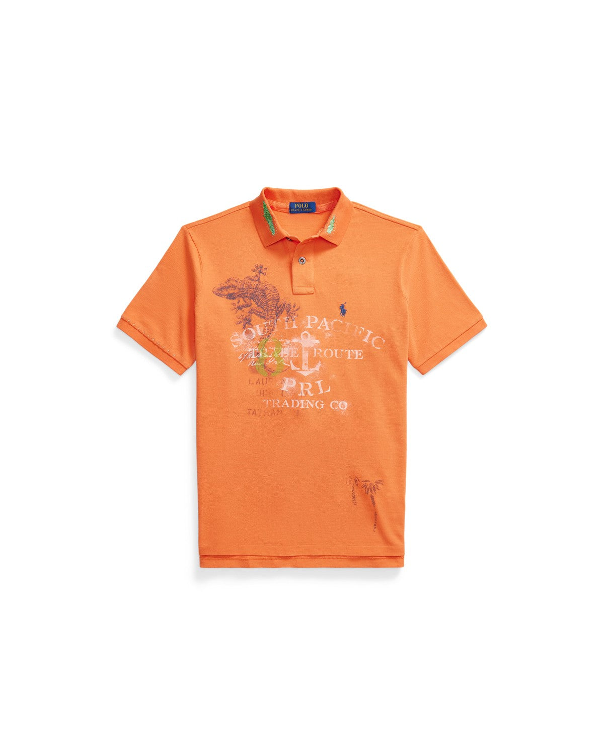 Classic Fit Mesh Graphic Polo Shirt