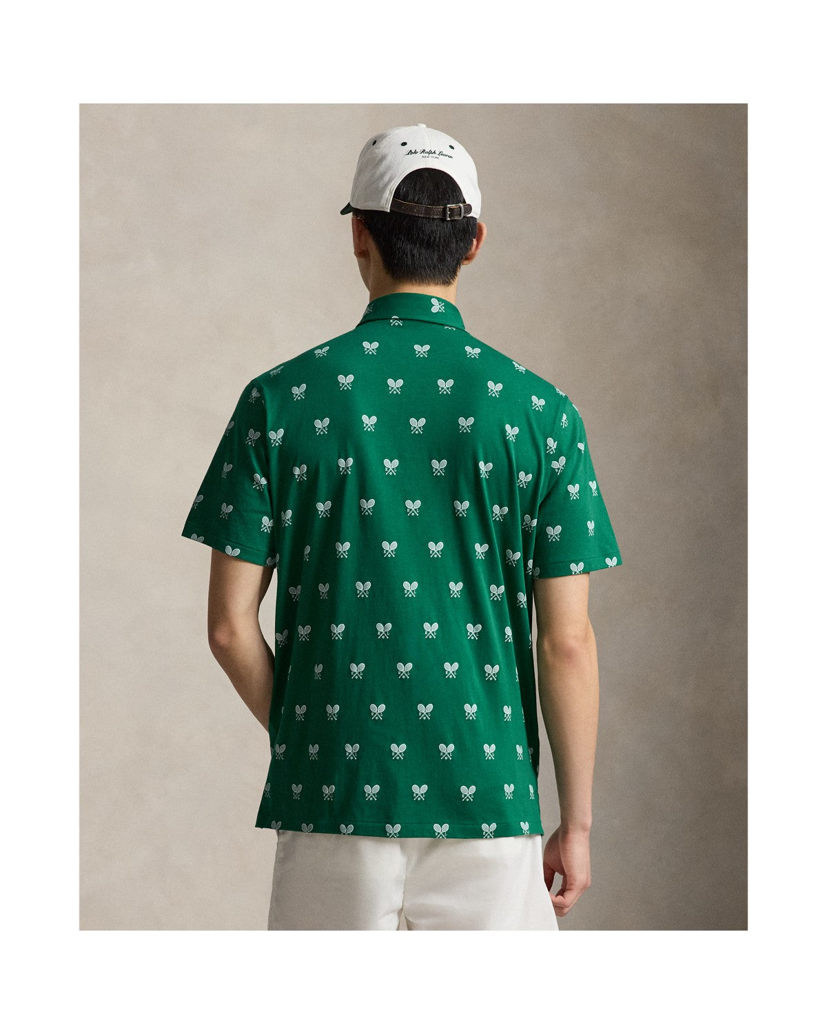 Classic Fit Racquet-Print Polo Shirt