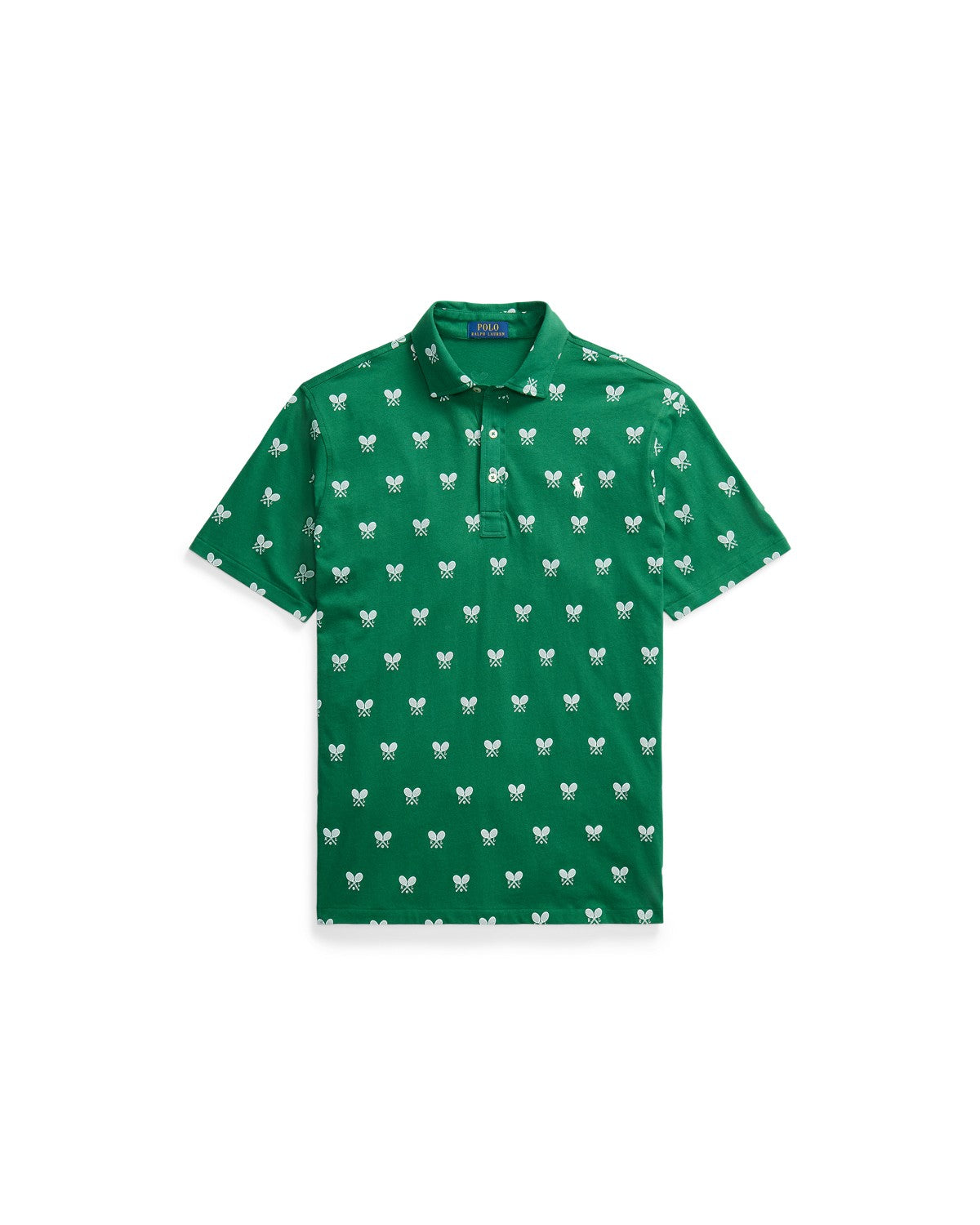 Classic Fit Racquet-Print Polo Shirt