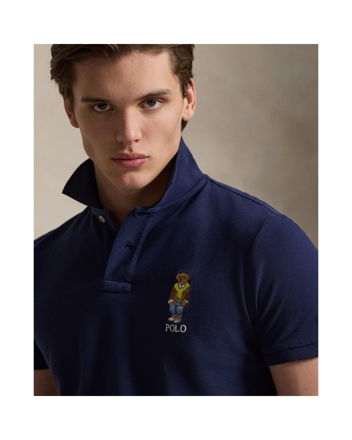 Custom Slim Polo Bear Mesh Polo Shirt