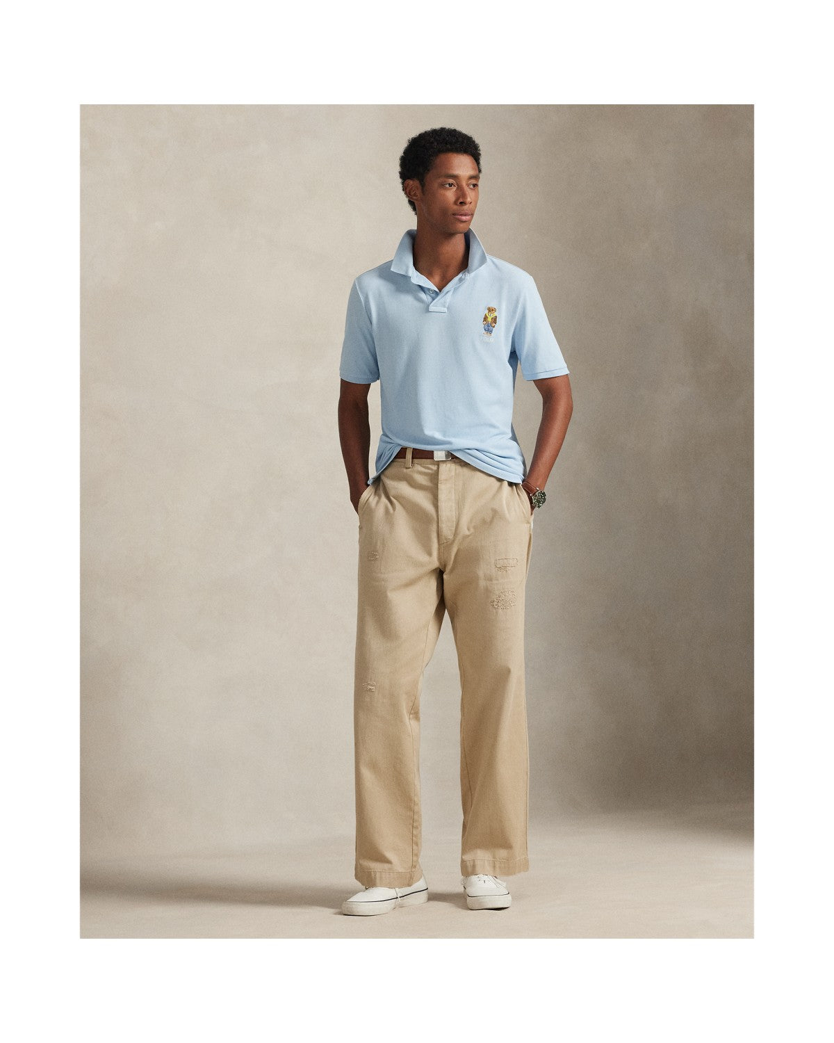 Custom Slim Polo Bear Mesh Polo Shirt