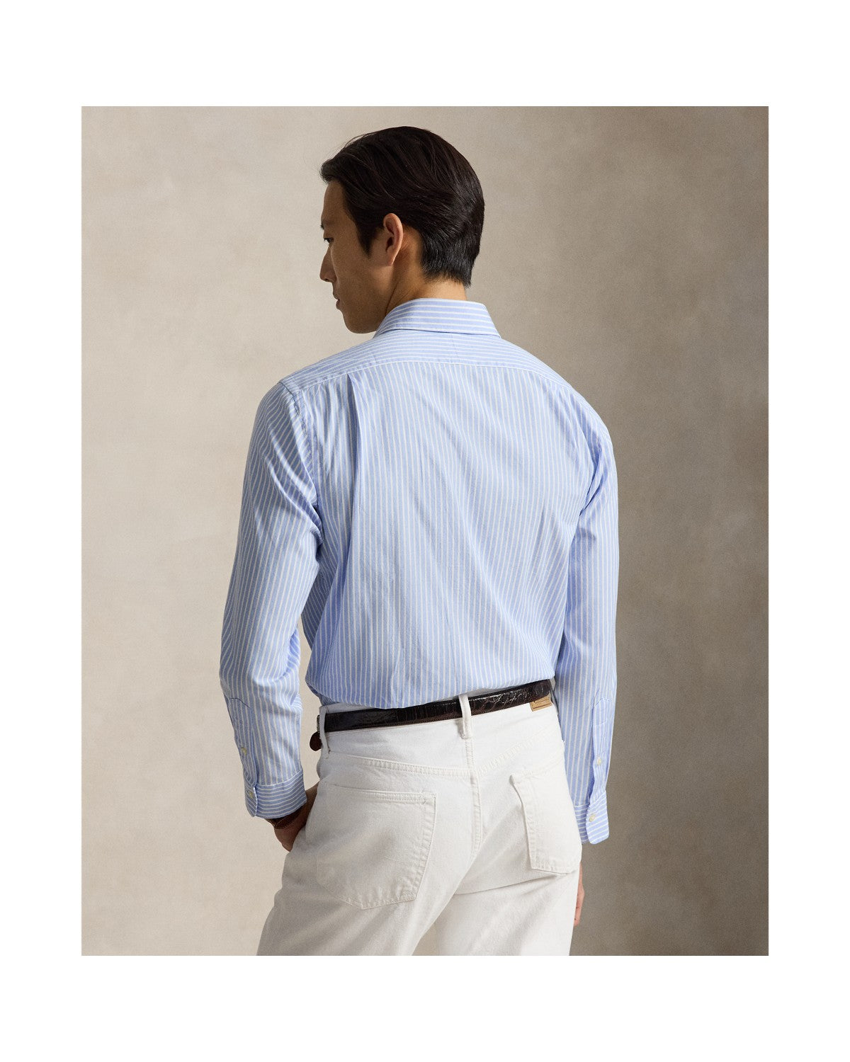 Custom Fit Striped Stretch Oxford Shirt