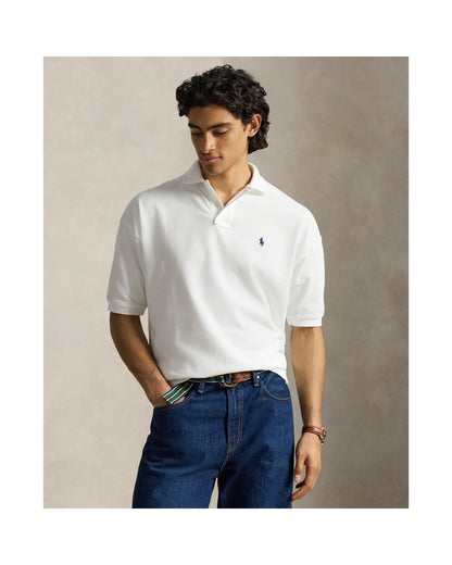 Relaxed Fit Mesh Polo Shirt