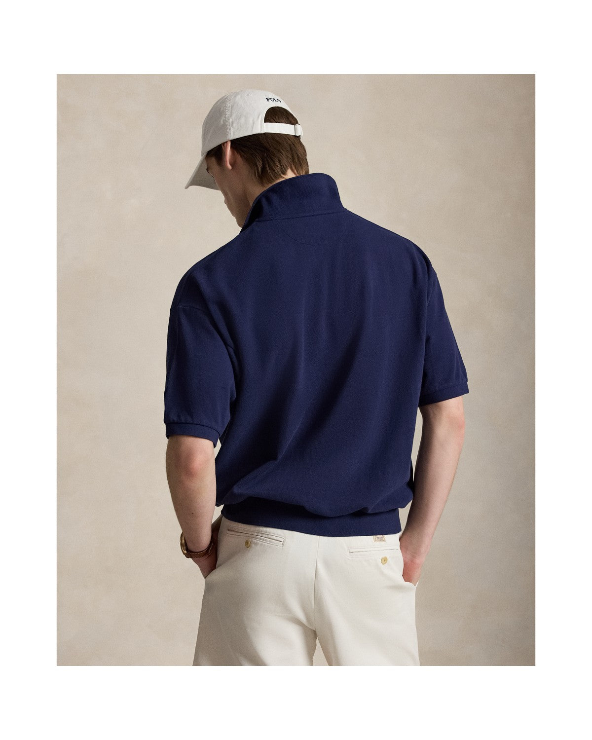 Relaxed Fit Mesh Polo Shirt