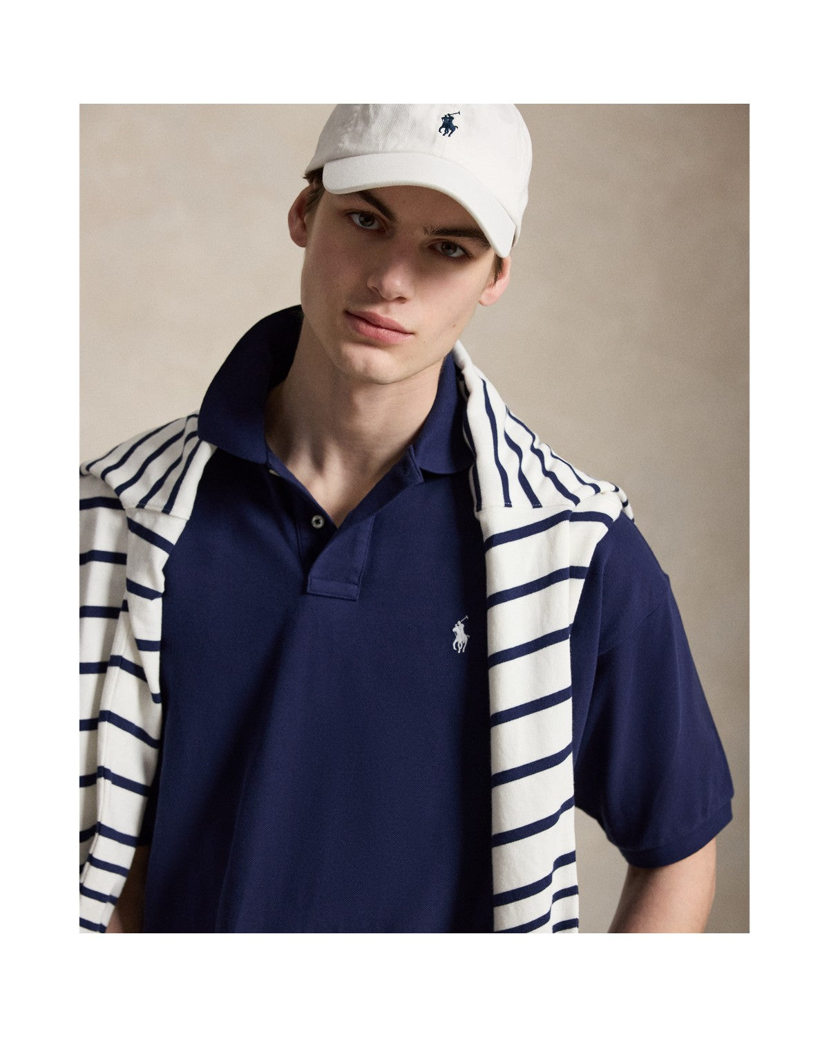Relaxed Fit Mesh Polo Shirt