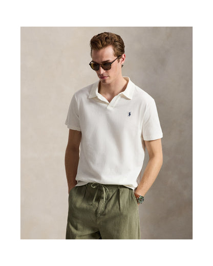 Standard Fit Cotton-Linen Polo Shirt