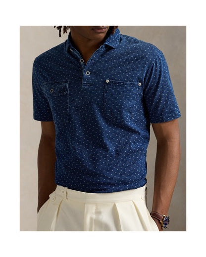 Classic Fit Indigo Jersey Polo Shirt