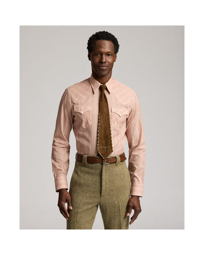 Slim Fit Stripe-Print Western Shirt