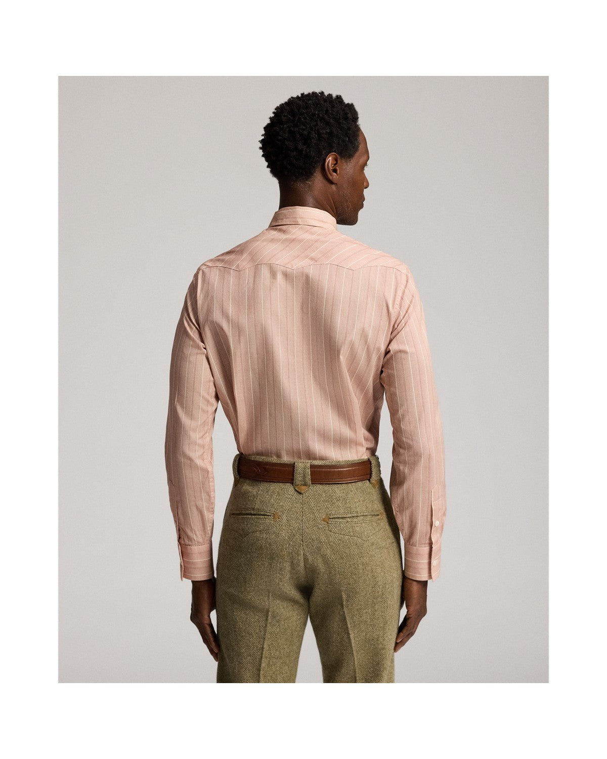 Slim Fit Stripe-Print Western Shirt