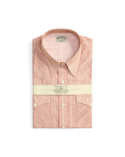Slim Fit Stripe-Print Western Shirt